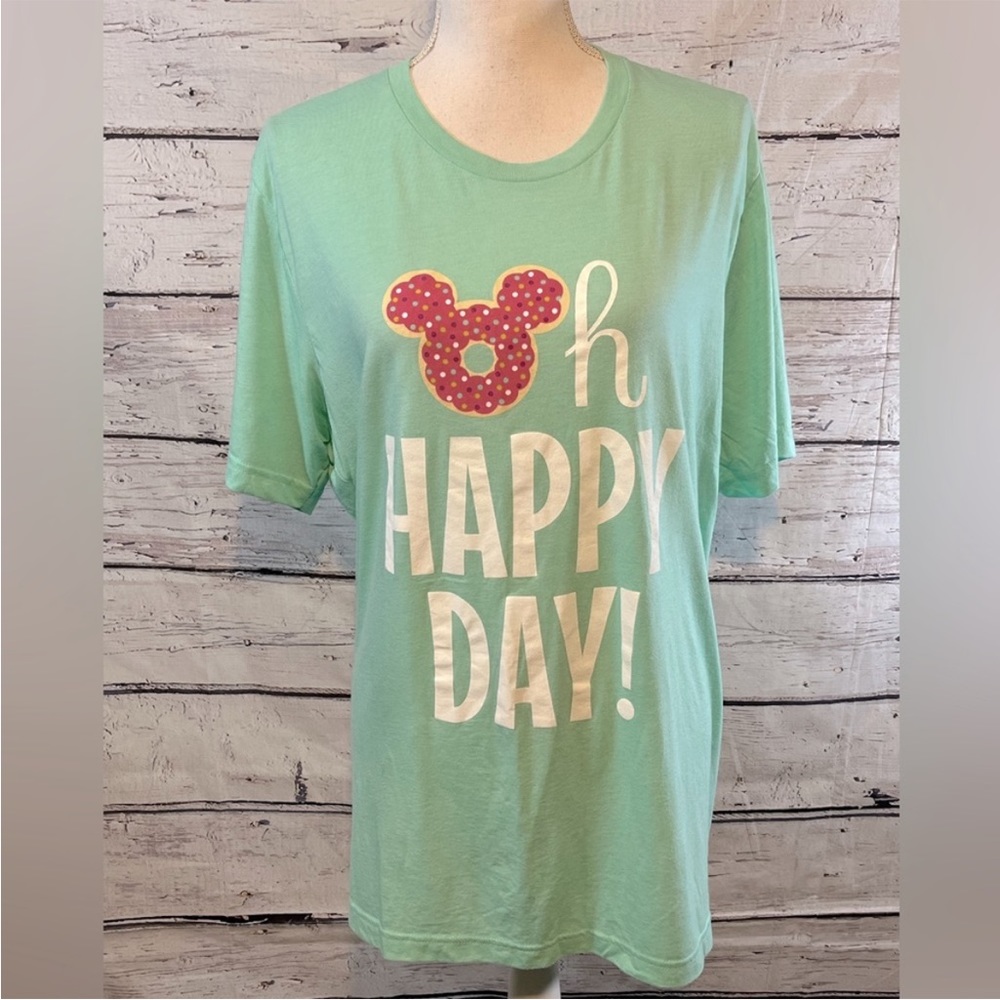 DISNEY T-Shirt Mickey Mouse Donut Green-XL